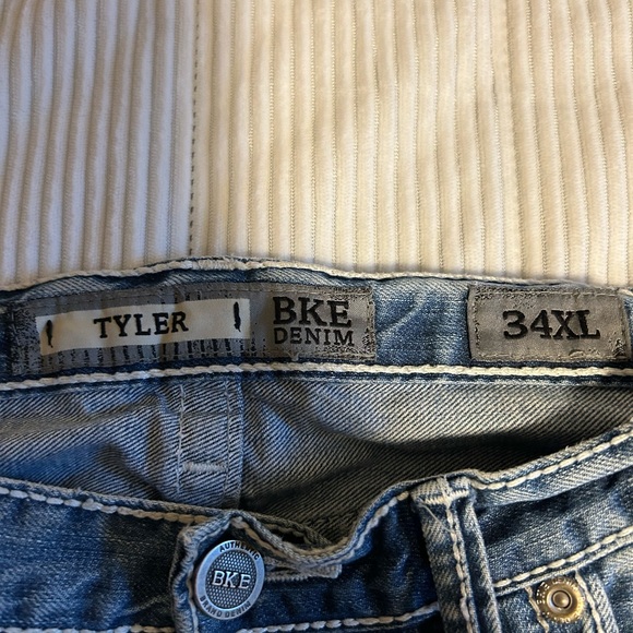 BKE Jean Men 34x36 Blue Tyler Straight Buckle Denim Western Cowboy - Picture 3 of 3